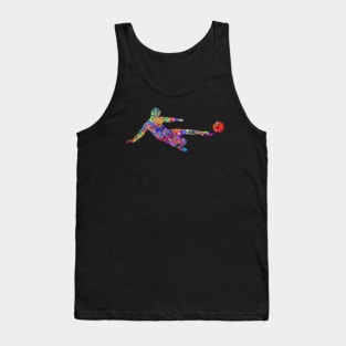 Soccer player watercolor art Tank Top